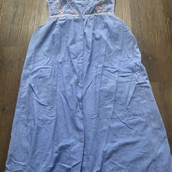 Womans Blue Pajama Gown Size Large By Smart Time #19