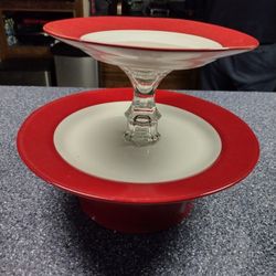 2 tiered Cookies/Cupcakes Platter 