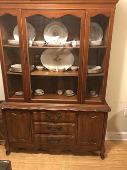 China cabinet. Real antique wood...