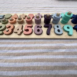Wooden Montessori Numbers Math Board