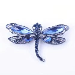 New Women’s Jewelry - Blue Rhinestone Dragonfly Brooch 