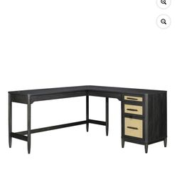 BETTER HOMES & GARDENRS SPRINGWOOD L- SHAPE DESK 