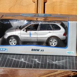 Welly BMW X5 1:18 *RARE* silver diecast car in factory sealed box