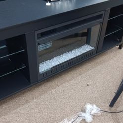 Black TV Stand With LED Lights 