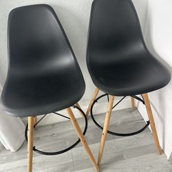 2 Black Bar Chairs
