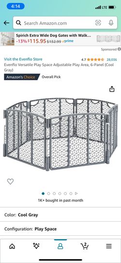 Evenflo Baby Or Pet Dog 6  Panel Play Yard