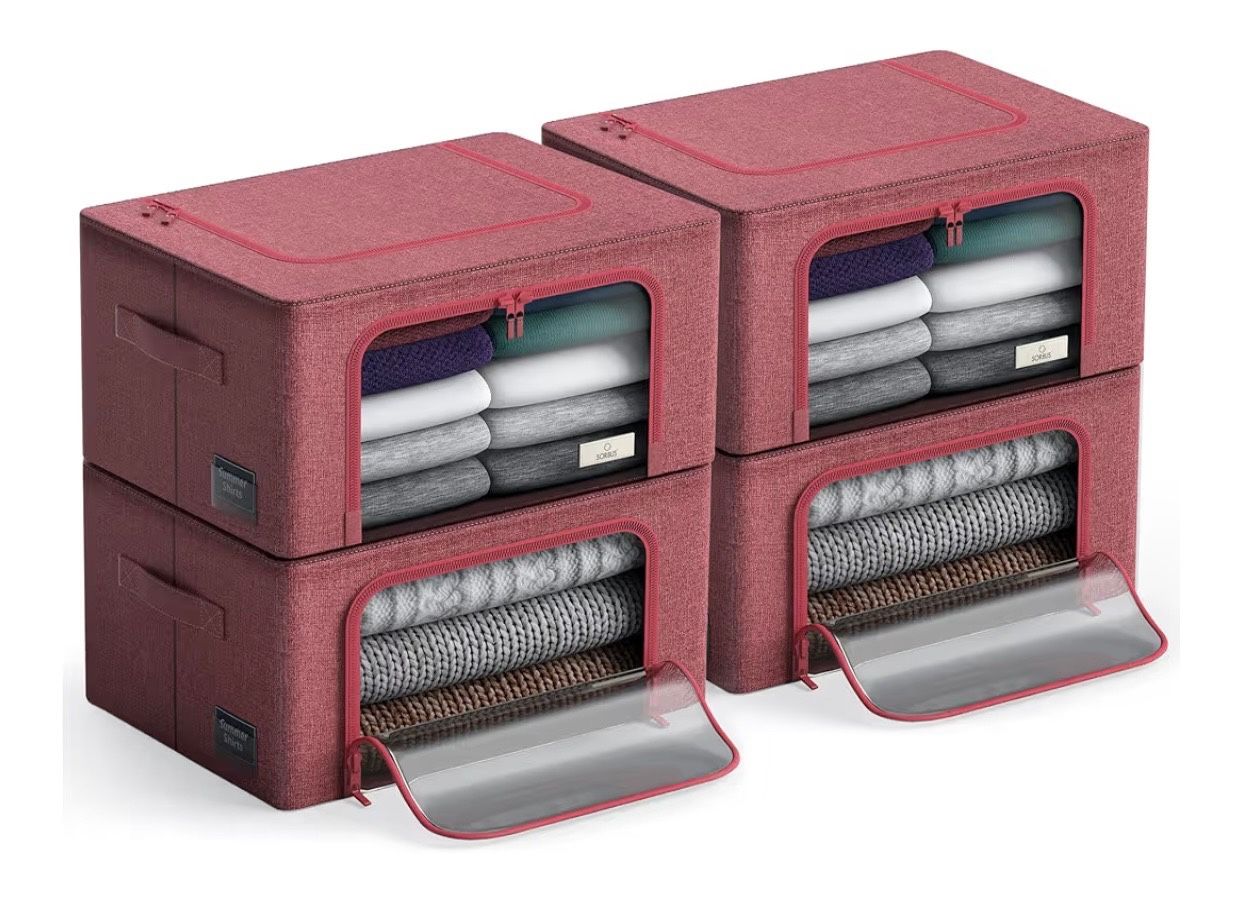 Sorbus Storage Bins with Metal Frame