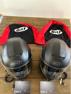 Set of 2 Bilt Bluetooth motorcycle helmets