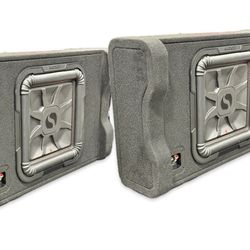 New 2 12” kicker l7t shallow series subwoofers with slim boxes