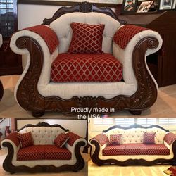 $1950 Brand New Sofa, Loveseat And Chair Set Made In The USA 🇺🇸 (Read Description Below)