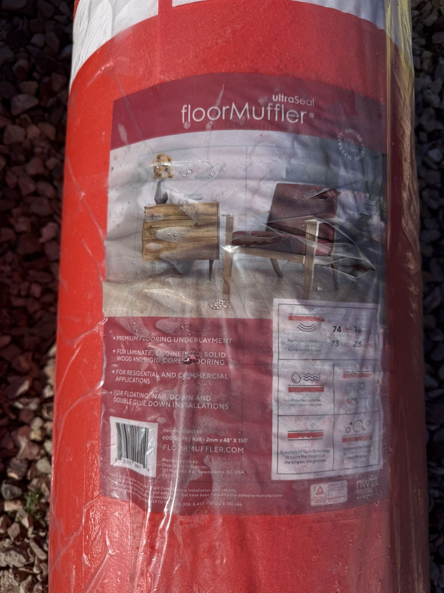2 Rolls Floor Muffler Ultra Seal Underlayment 
