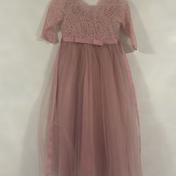 Pink Flower Girl Dress For Wedding 