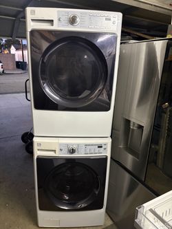 Kenmore Elite  Stackable  Steam  Washer and electric dryer  Excellent working condition  Heavy duty  W27 D30 H78 Washer 4.5 cu ft Dryer 7.3 cu ft 3 mo