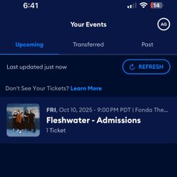 Fleshwater ticket For Sale 