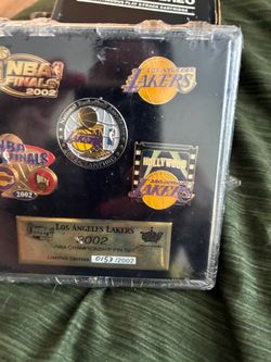 LA Lakers 2002 NBA Championship Pin Set Limited Edition