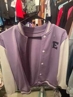 Purple and white hoodie