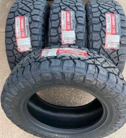 LT285 65 20 NITTO RIDGE GRAPPLERS BRAND NEW TIRE TIRES $390 EACH OR $1560 FOR A SET OF 4 WHILE SUPPLIES LAST FINANCING AVAILABLE TESLA CYBERTRUCK