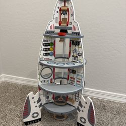 Hape Wooden Rocket Ship Playset – Complete with Accessories