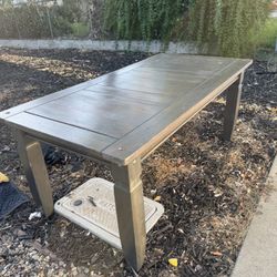Rustic Wood Plank Dining Table