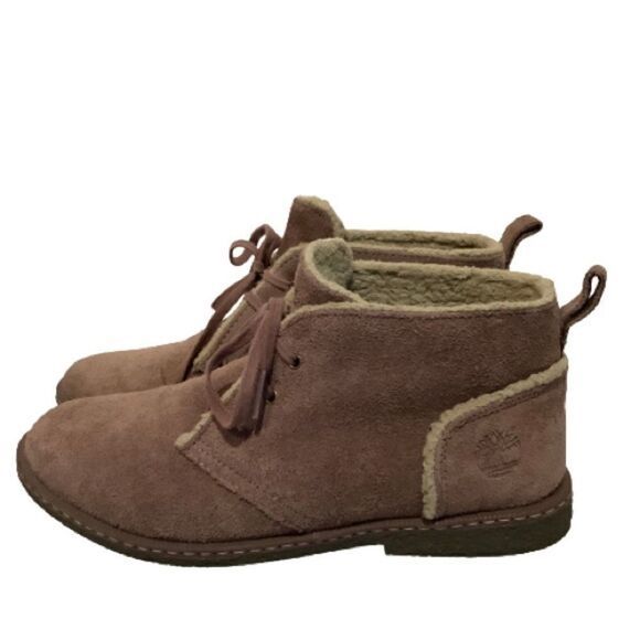 Timberland Earthkeepers Suede Faux Fur Lace Up Boots