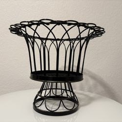 Sturdy Black Metal Plant Stand