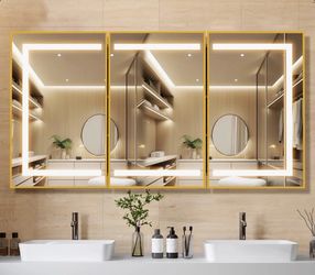W H Framed Medicine Cabinet Mirror Fixed