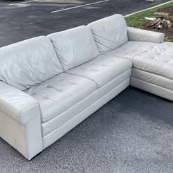Sofa/Couch Sectional - Leather - Gray - Delivery Available 🚛