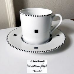 Swid Powell Tuxedo Coffee Cup & Saucer