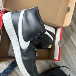 Black N White High Top Nikes 