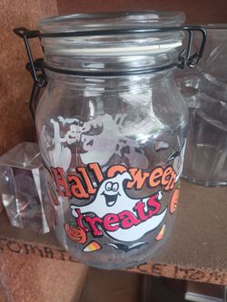 Vintage anchor hocking Halloween  jar