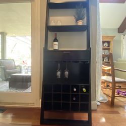 Wood Bar Cabinet With Shelf And Drawer 