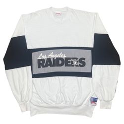 Vintage 80’s 90’s NFL Los Angeles Raiders Football Nutmeg Mills Pullover Crewneck Sweater