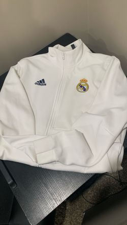 Adidas Real Madrid White Anthem Jacket – Men’s Medium