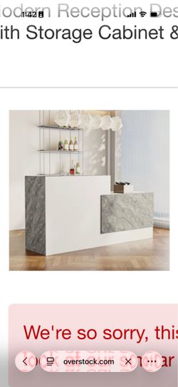 86.6" Modern Minimalist White Rectangular Reception Desk With Open Shelves
