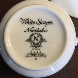Noritake White Scapes Stoneleigh 4062- Service For 16