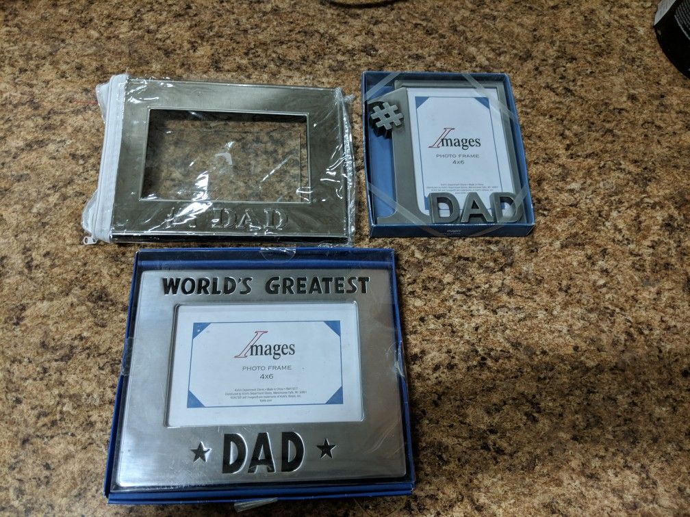 3 DAD PICTURE FRAMES