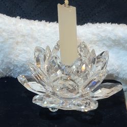 Crystal Lotus Flower Candle Holder 