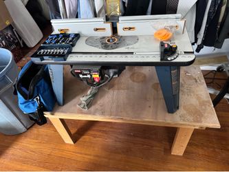 Ryobi Router Table with Router and Router Bits