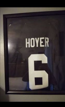 New with tag's 
Nike brand Sz XL. #6 Hoyer Jersey. Comes with a shadow box. Only used it for display. Jersey alone was $100.00 

Selling jersey and di