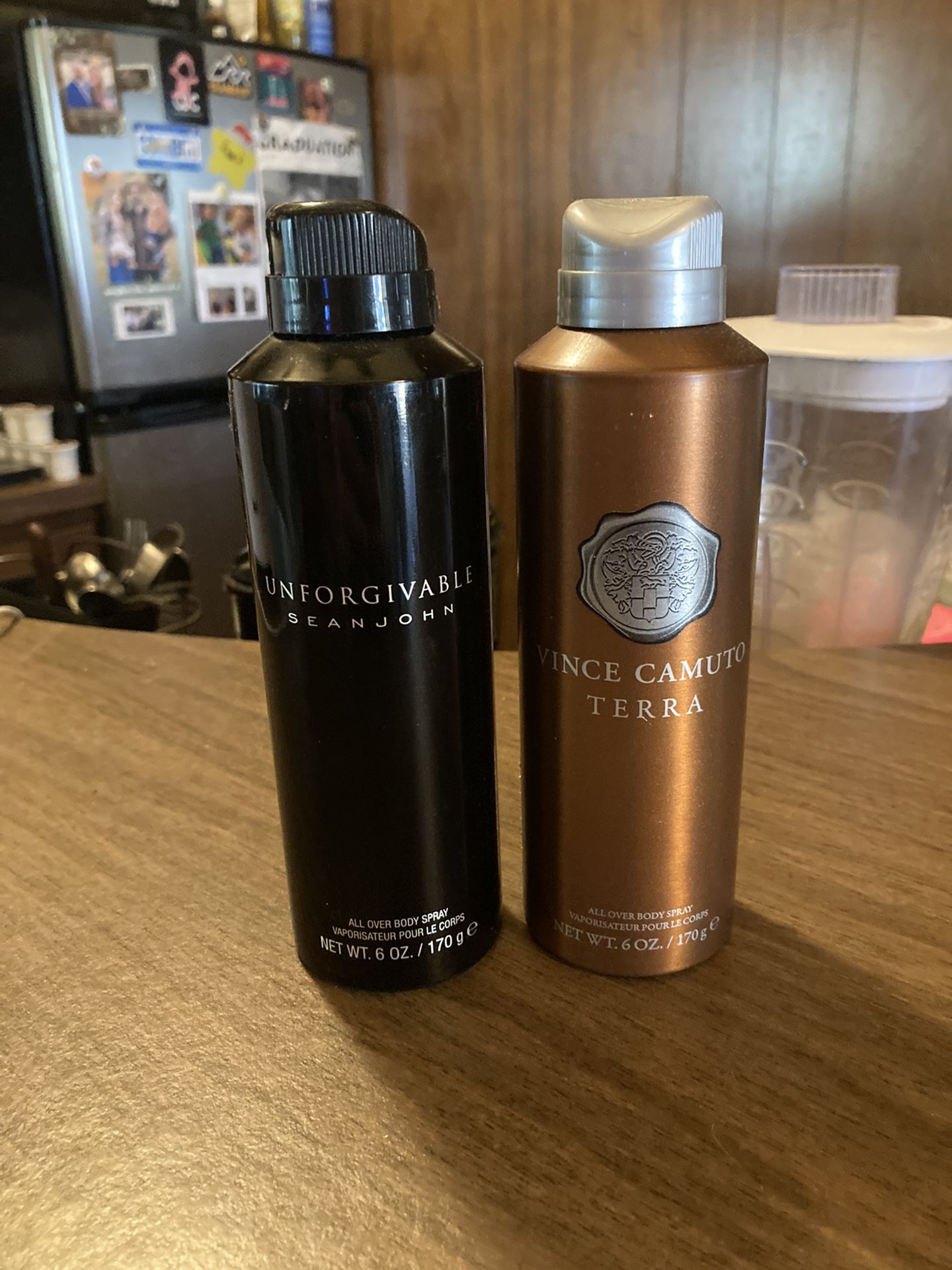 2 Body Sprays: Sean John Unforgivable & Vince Camuto Terra
