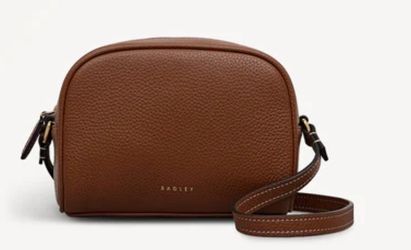 RADLEY LONDON The Daily Small Leather Zip Around Crossbody Bag Cognac NWT