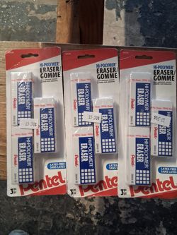 3 Pental erasers pack
