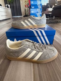 Women's Adidas Originals Gazelle Canvas Shoes - Grey - Size 6, 7, 7.5, 8, 8.5