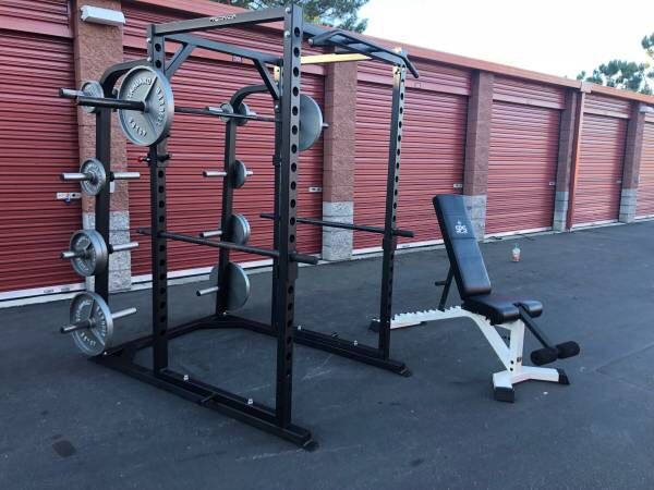 Promaxima squat rack/cage weights set gym & workout equ weight