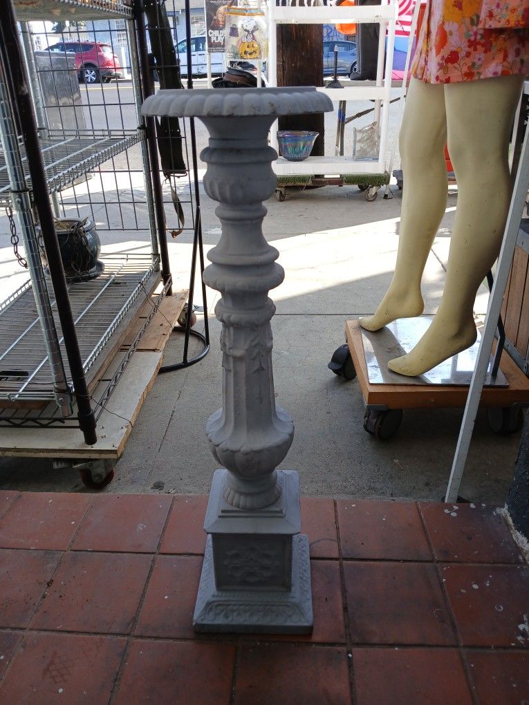 Two Cast Iron Candle Pillars