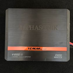 AlphaSonik Venum Series V1200. 1D 1 Channel Class D Amplifier 2400 Watts 