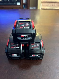 Milwaukee M18 High Output XC6.0 Batteries $70 each