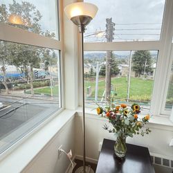 Brushed Nickel Torchiere Floor Lamp