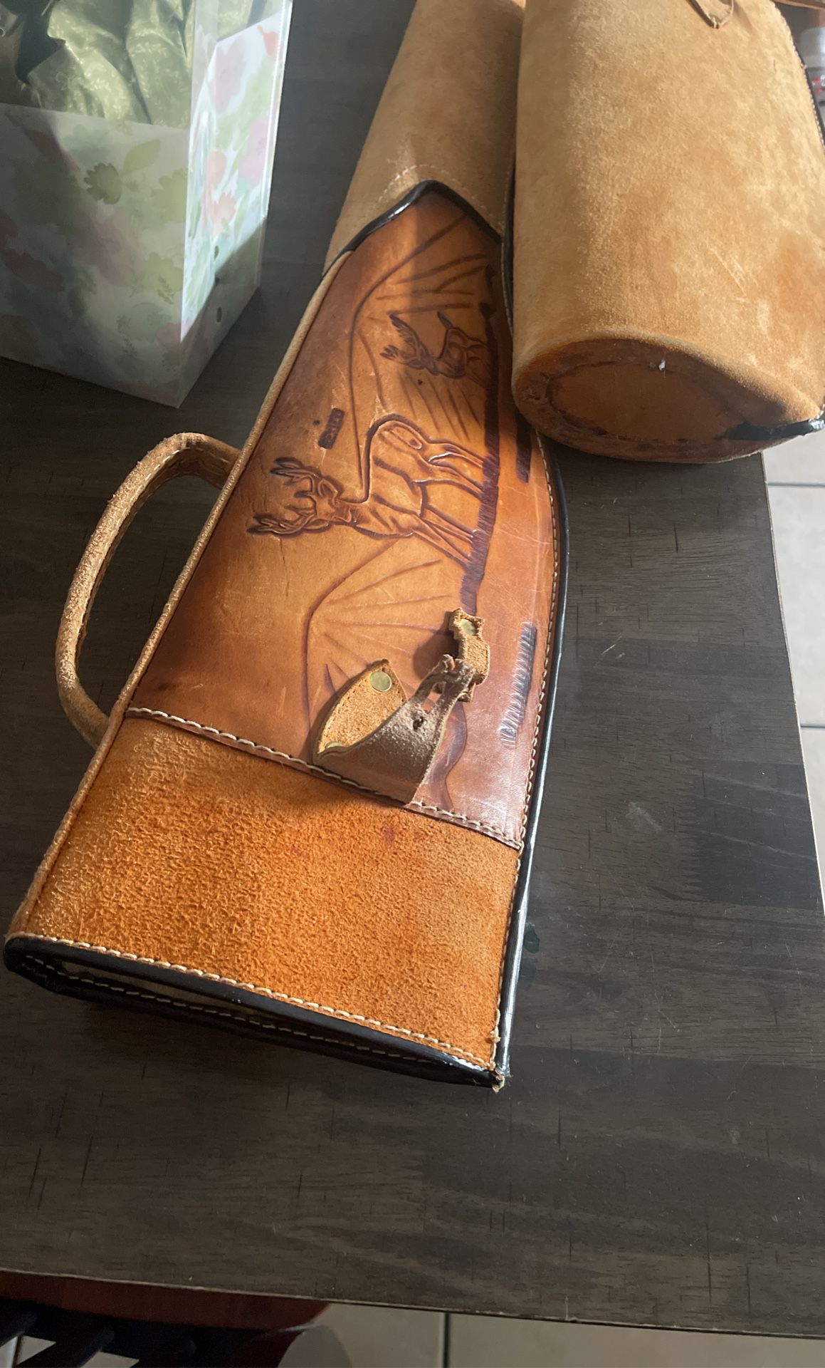 Leather  Rifle Case.