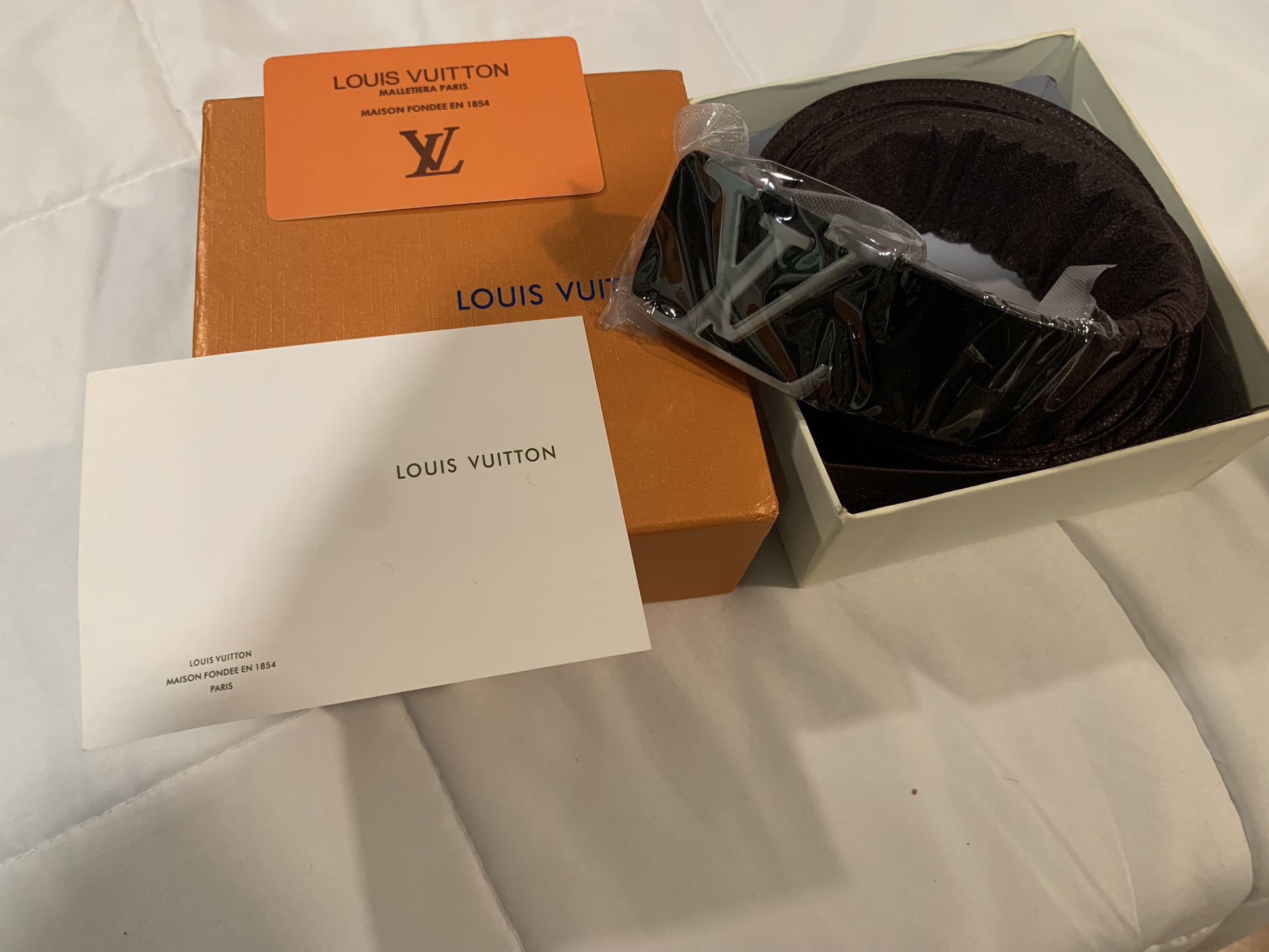 Louis Vuitton Belt-Black and Silver